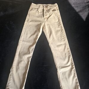 Mother "The Tom Cat" Tan Denim Straight Leg Jeans